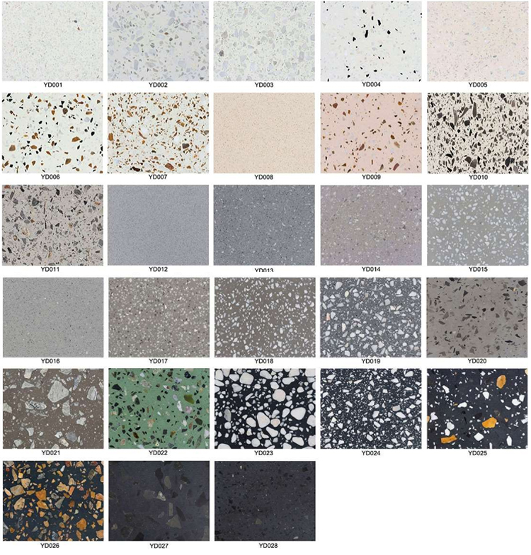 YDSTONE Cement Multi Colour Flooring Classic Terrazzo Tiles Big Aggregates for Stylish Interior Decor Wall Flooring manufacture