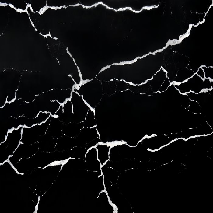 New Product Polished Artificial Stone Nero Marquina Quartz Marble Countertop Slab