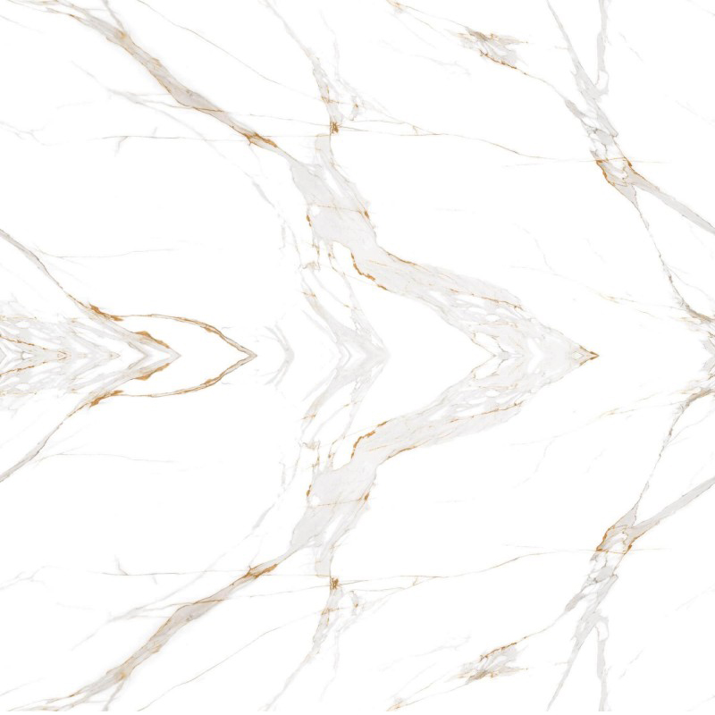 12mm Glossy Calacatta Gold Porcelain Slab Artificial Italian Fish Maw Gold Sintered Stone