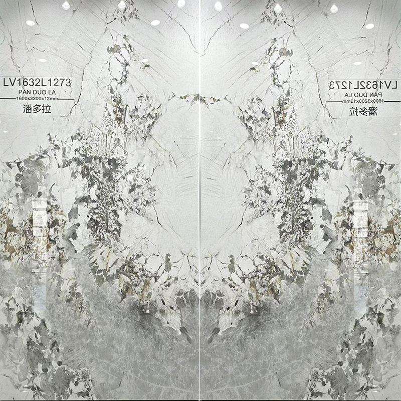 12mm Luxury Stone Artificial Patagonia White Sintered Stone Slab