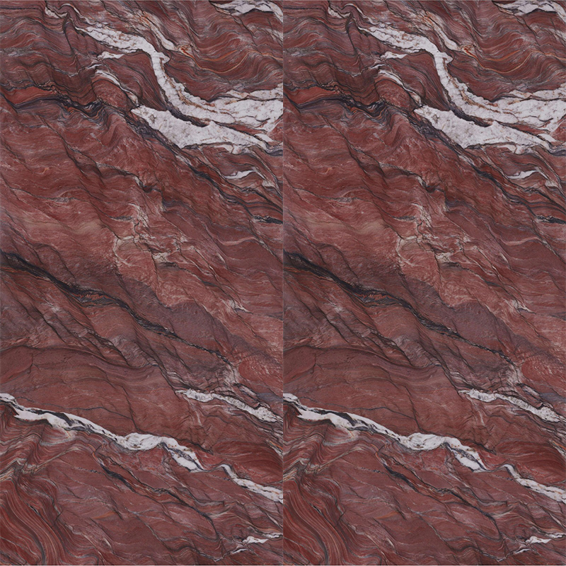 12MM Large Size Porcelain Slab Royal Red Sintered Stone for Countertop