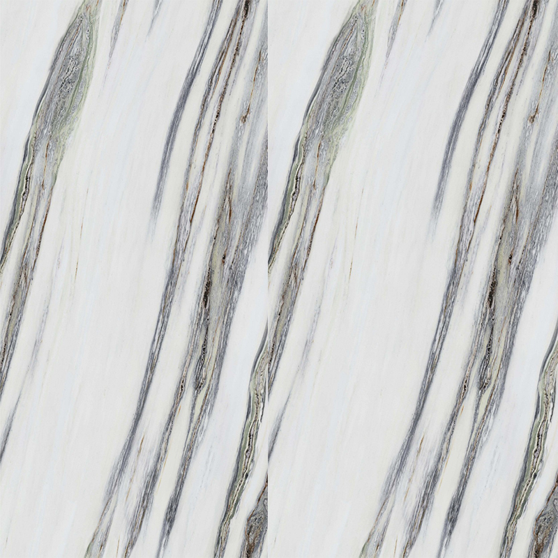 12MM Porcelain Slab White with Gray Vein Sintered Stone Slab