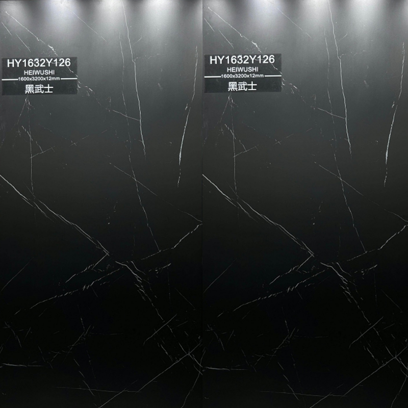 Wall Cladding Black Dark Knight Sintered Stone Honed Slab