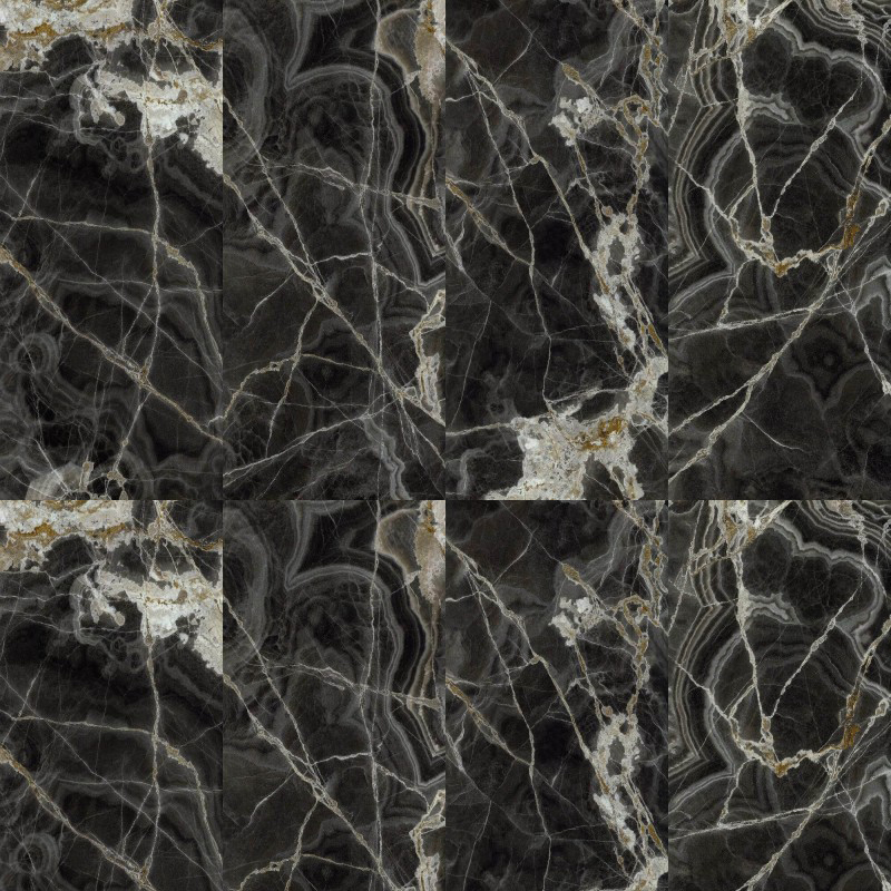 Black Crystal Jade Onyx 3200*1600*12MM Wall Cladding Sintered Stone Slab