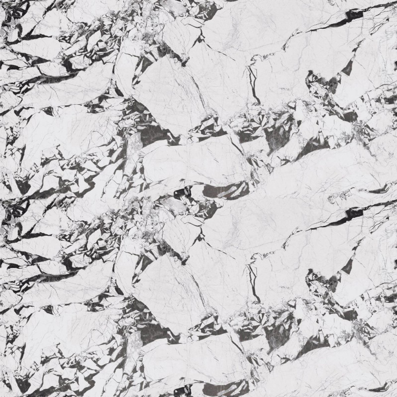 15MM Glacial Rock White Sintered Stone Slab For Countertop