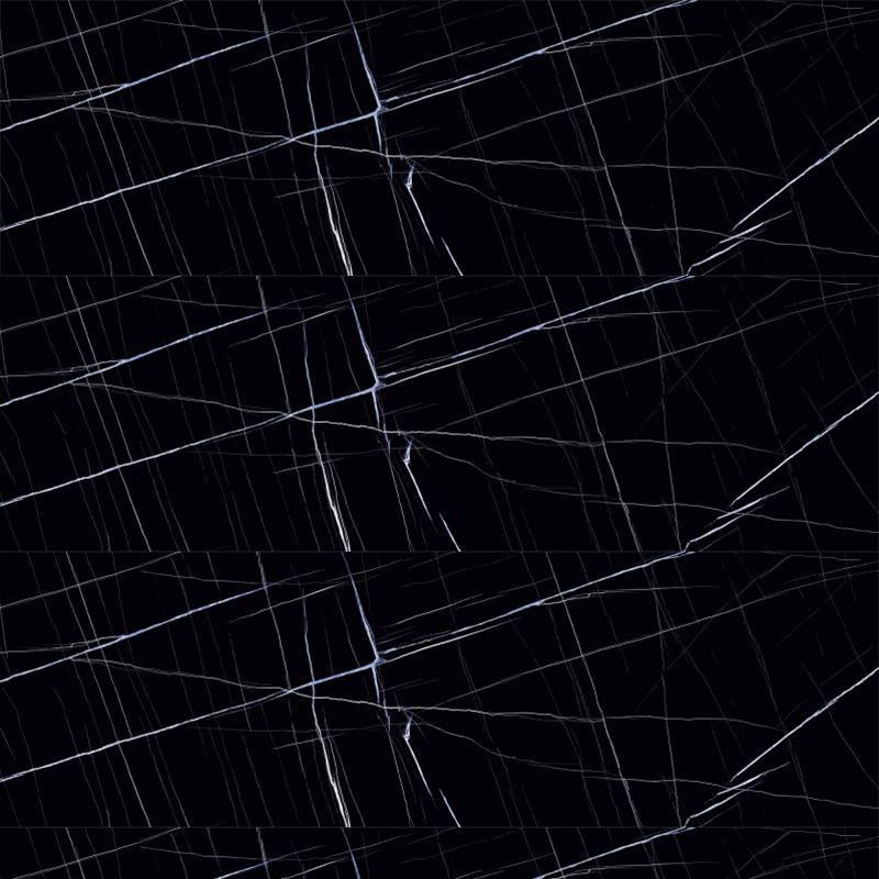 15MM Honed Surface Finished Black Pattern Sintered Stone