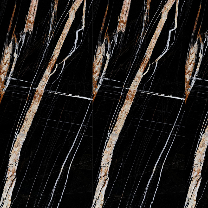 20MM Artificial Roman Black Stone Sintered Stone Home Decoration