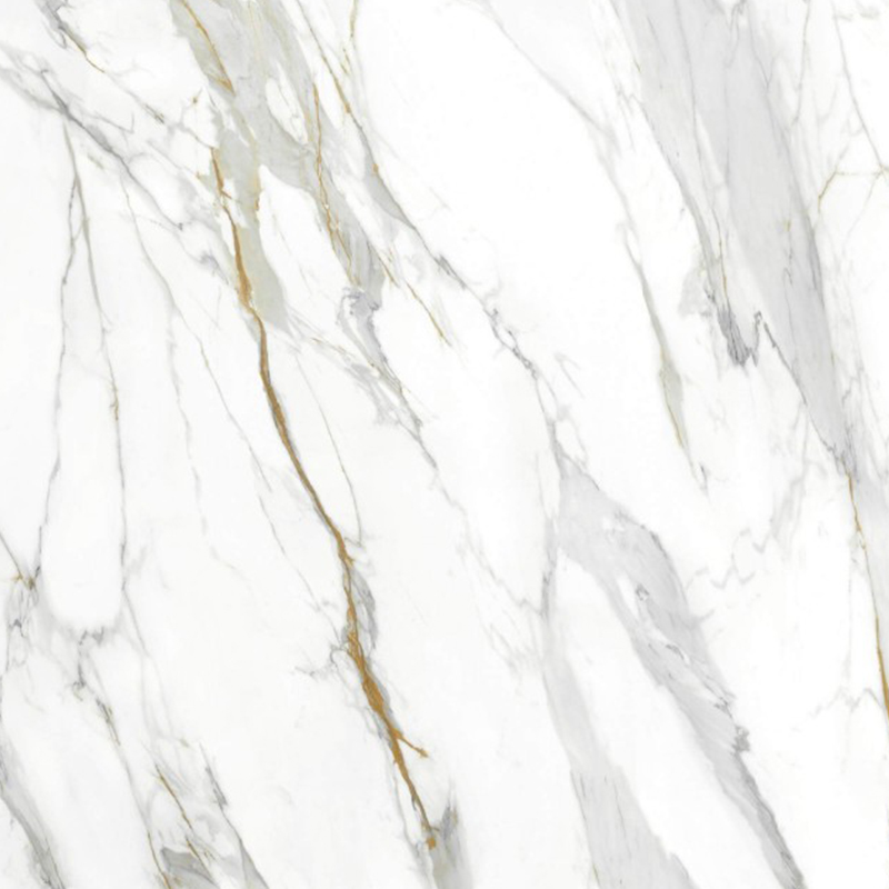 9MM Gold Grain on White Background Sintered Stone Porcelain Slab