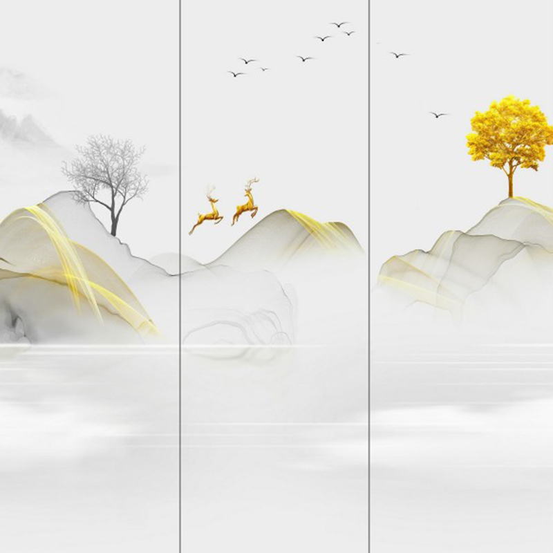 9MM Landscape Painting Series Sintered Stone Home Decoration