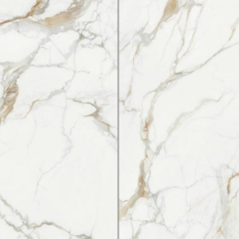 9MM Gold Grain on White Background Sintered Stone Porcelain Slab