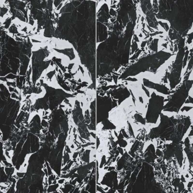 9MM Bulgari Black Sintered Stone Honed Surface Slab for Floor