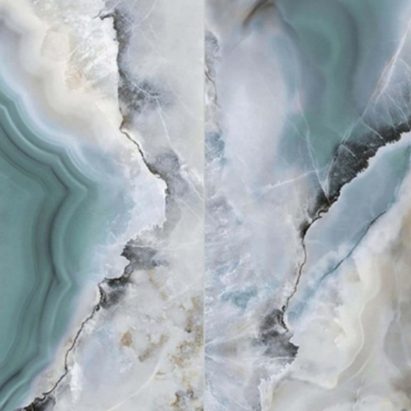 9MM Green Jade Sintered Stone Slab Villa Countertop Wall Living Room