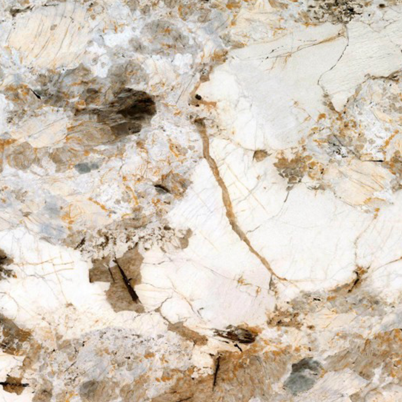 9MM White Background Pattern Sintered Stone Porcelain Slab 