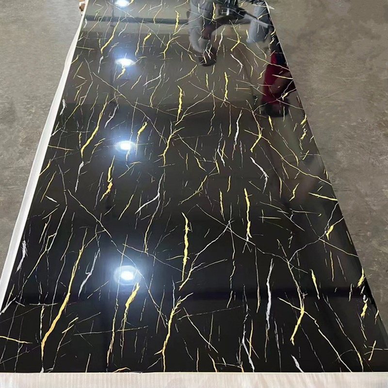 2.5mm PVC Wall Panel UV Marble Sheet for Interior Decoration 3D Printed Design
