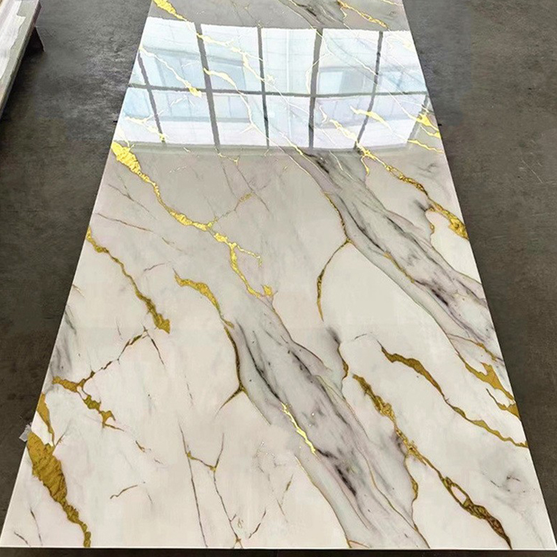 2.5mm PVC Wall Panel UV Marble Sheet for Interior Decoration 3D Printed Design