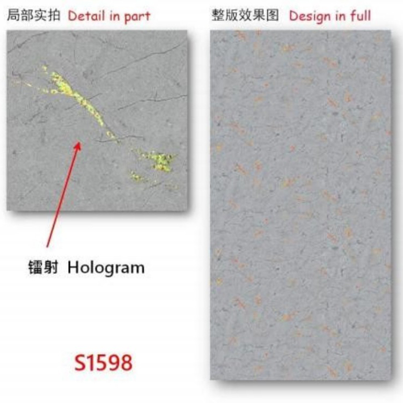 2.5mm PVC Wall Panel UV Marble Sheet Flash Gold Series Interior Decoration