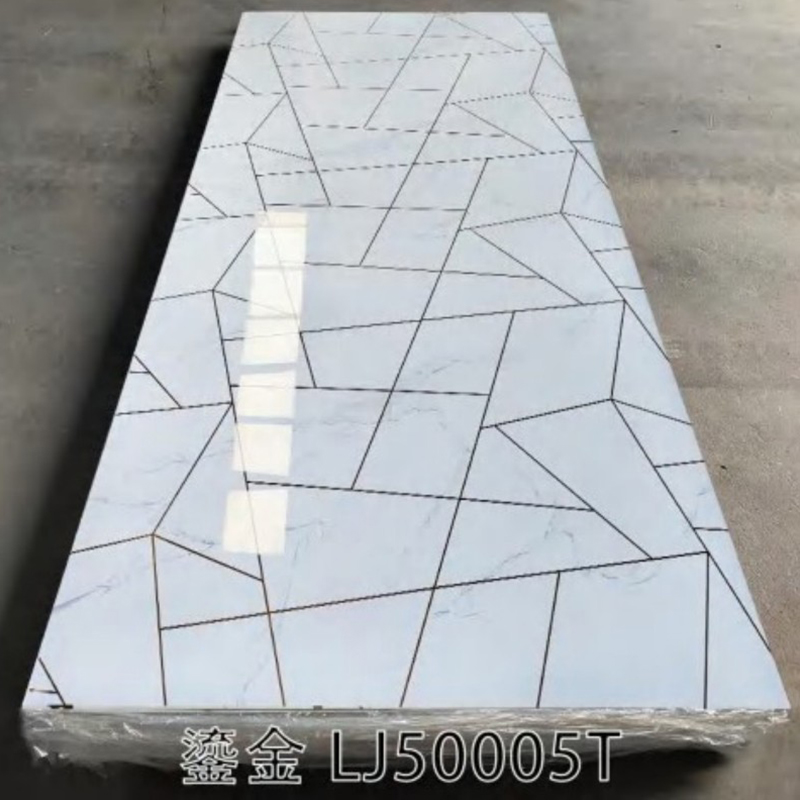 2.5mm Waterproof PVC Sheet UV Marble Board Gilded Series Interior Walls Ceilings Decoration
