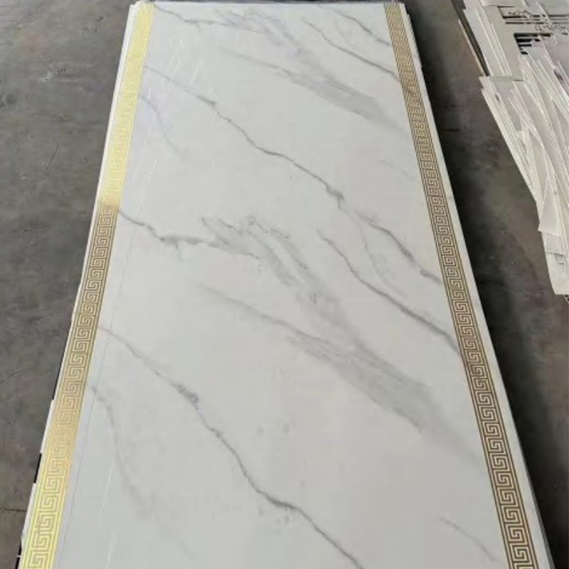 2.5mm Waterproof PVC Sheet UV Marble Board Gilded Series Interior Walls Ceilings Decoration