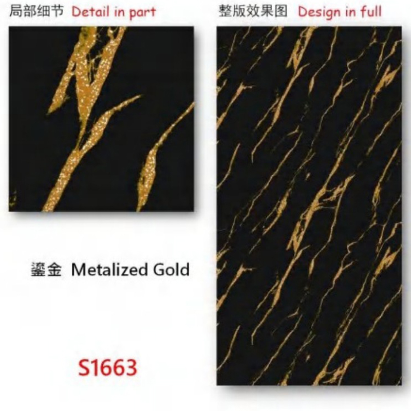 2.5mm Waterproof PVC Sheet UV Marble Board Gilded Series Interior Walls Ceilings Decoration