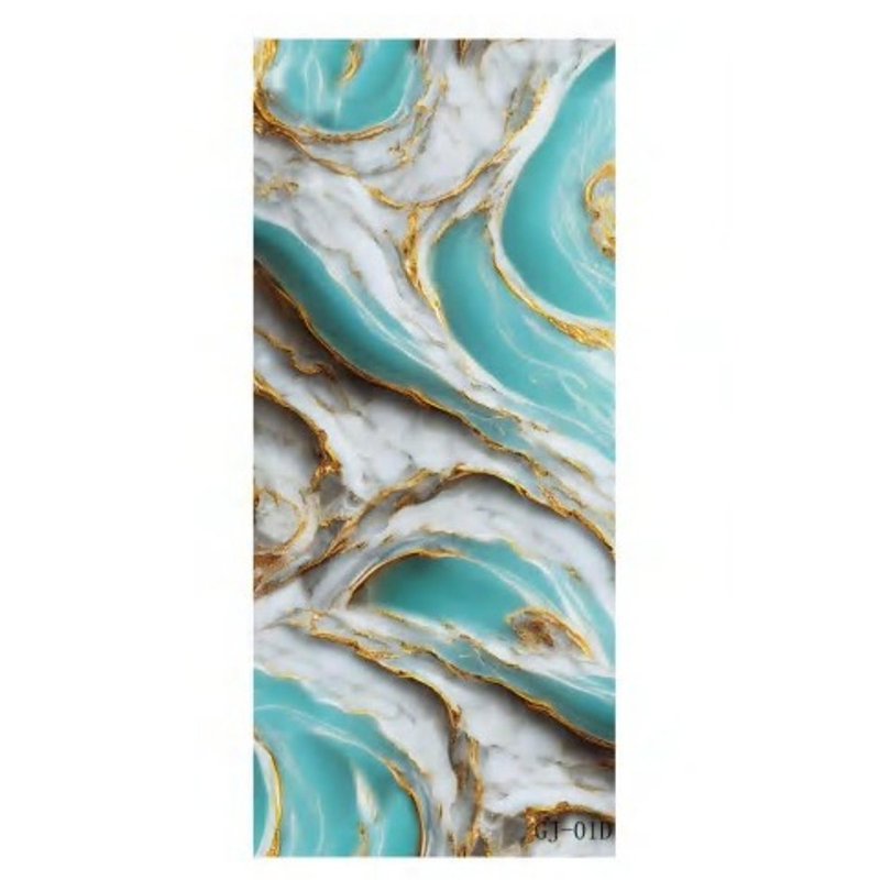 2.5mm Customized Film Series PVC Sheet UV Marble Board Interior Decoration