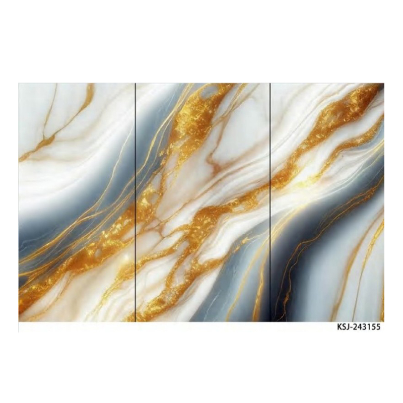 2.5mm Customized Film Series PVC Sheet UV Marble Board Interior Decoration