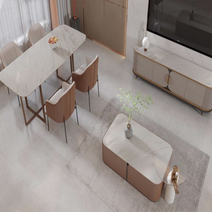 3MM Factory Supply Sicilian Sands White Slabs Table Cabinet