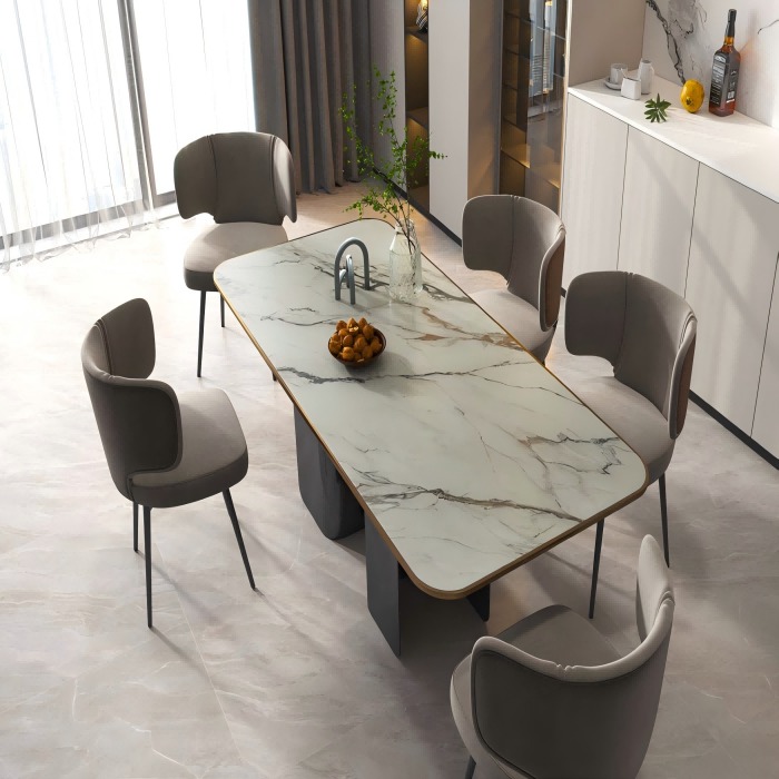 3MM oil-proof Calacatta Gold Marble Baikal Maw for tableware