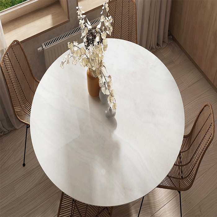 6MM Glacier White Jade Marble Sintered Stone for Background