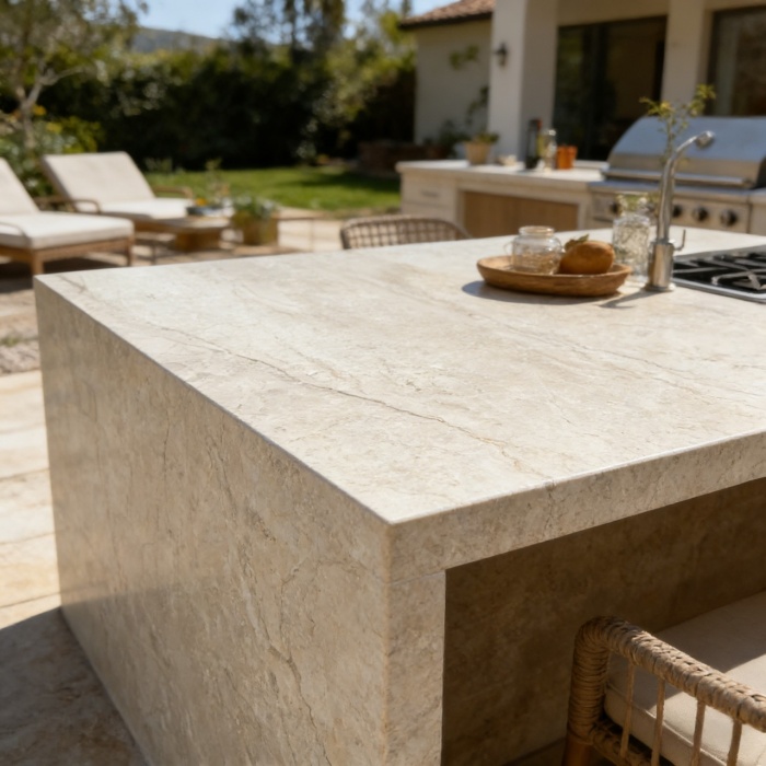 9MM Maize-Yellow Sintered Stone Slab Villa Countertop Floor Living Room