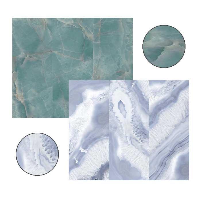 9MM Wholesale Price Artificial Stone Blue Jade Sintered Stone 