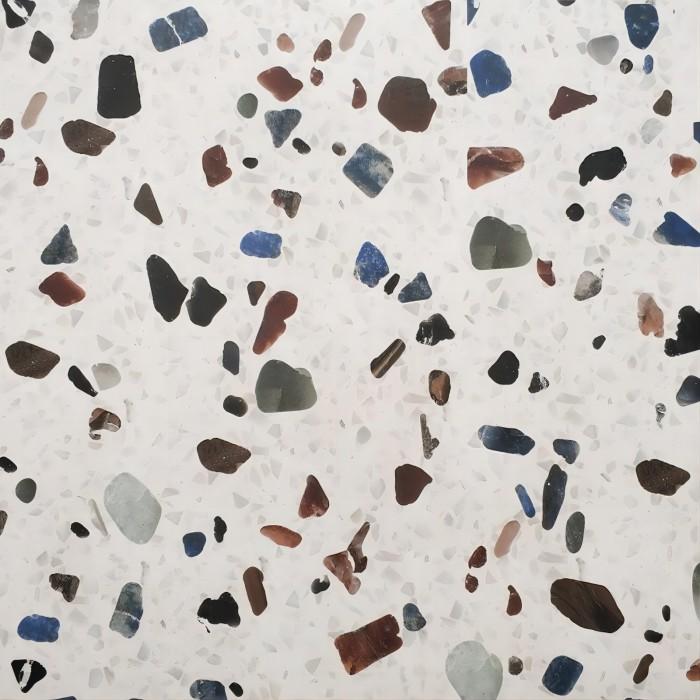 Wholesale Price Terrazzo Stone Craft Artificial Polished White Terrazzo Stone Slabs Craft