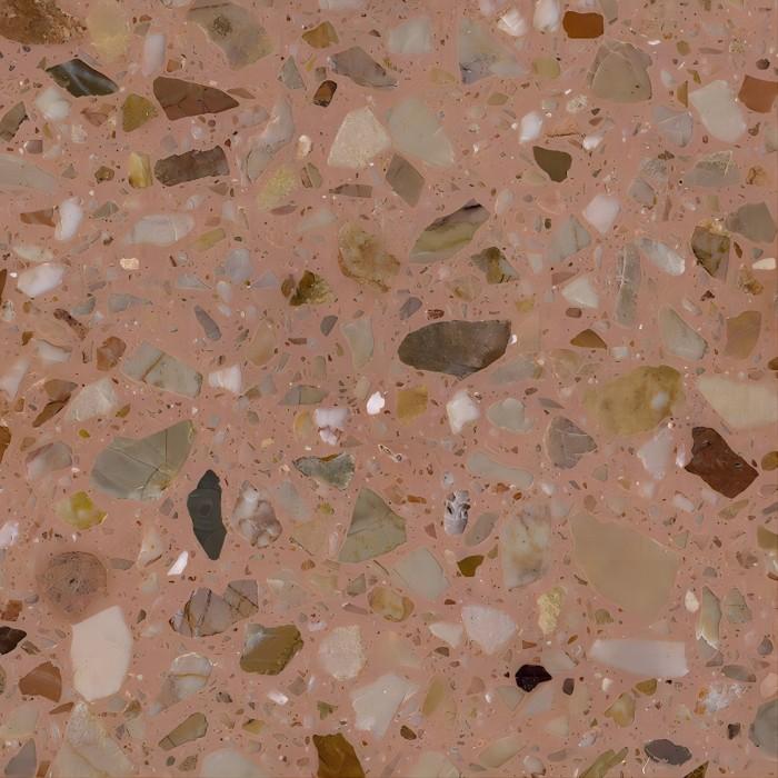  Factory Direct Artificial Stone Floor Tile Polished 600x600 Terrazzo Tiles Pink Cement Tile