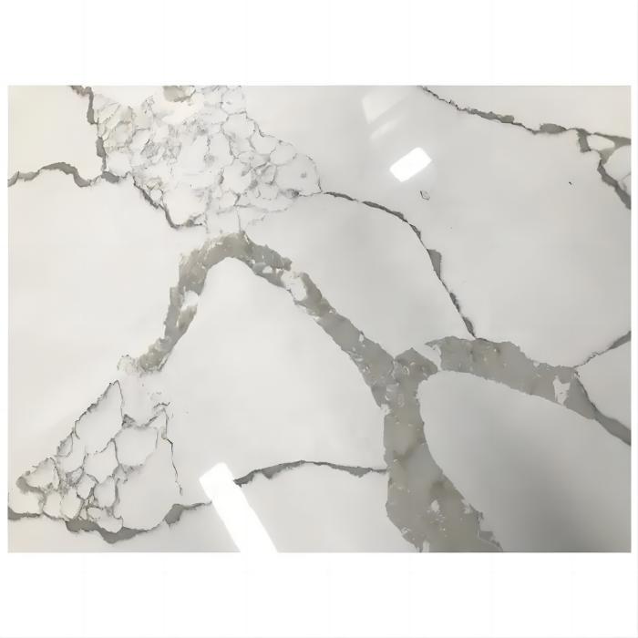 Engineered Calacatta Marble Quartz Stone Slabs for Vanity Tops