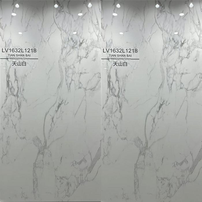 12mm Porcelain Tile Artificial Tianshan White Sintered Stone Slab